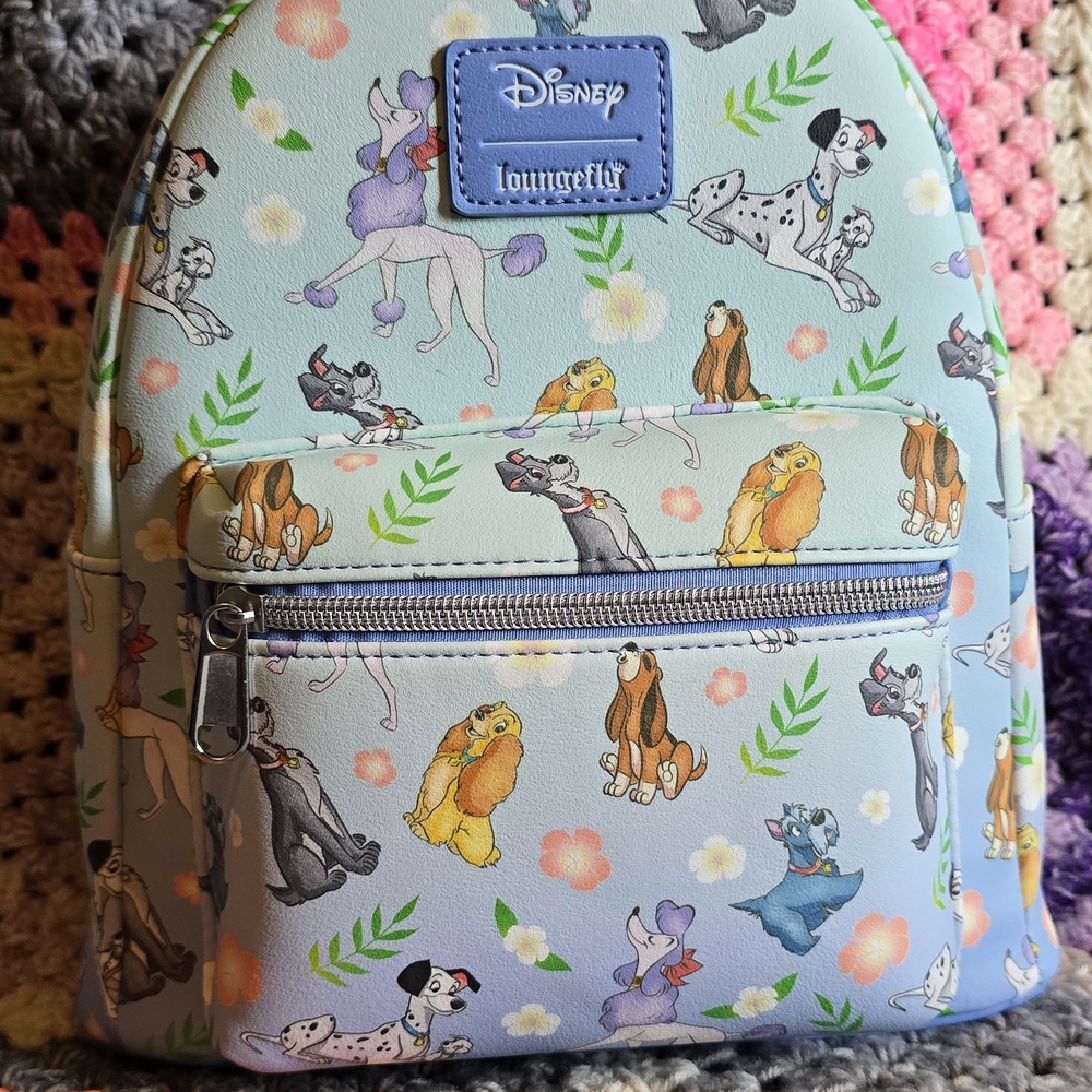 Loungefly Disney Dogs Print Mini Backpack